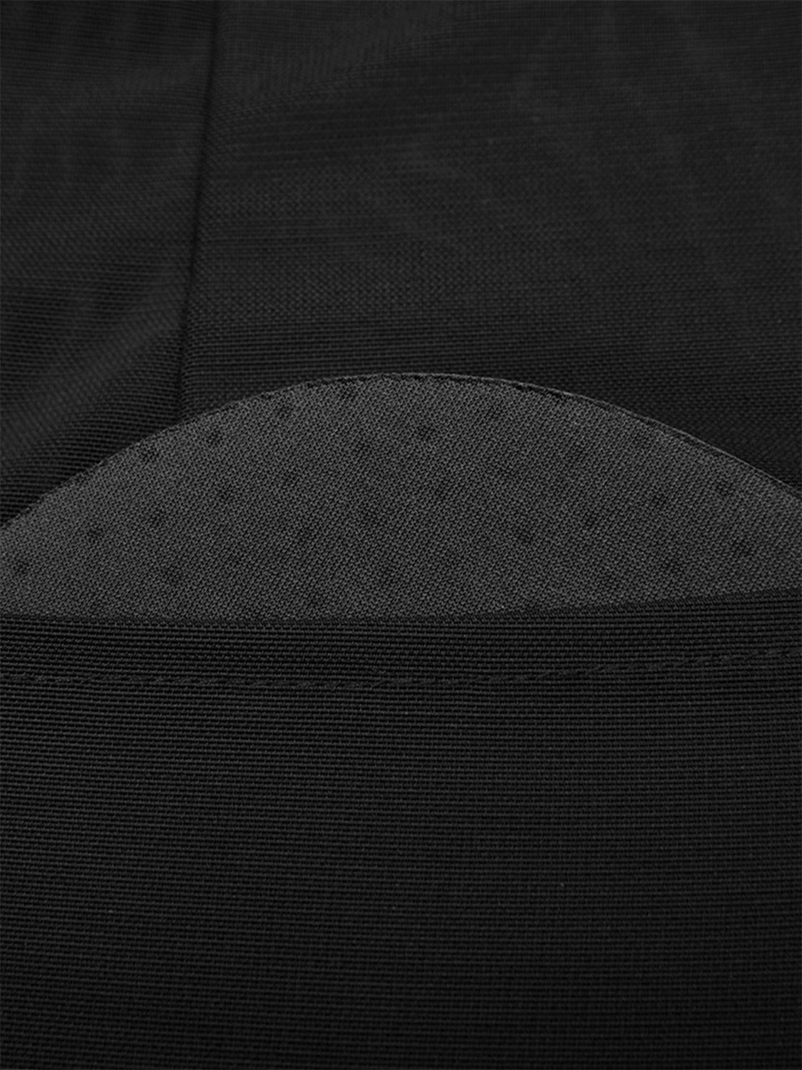 Close-up detail of black fabric texture on a full size shaping bodysuit for women by Trendsi