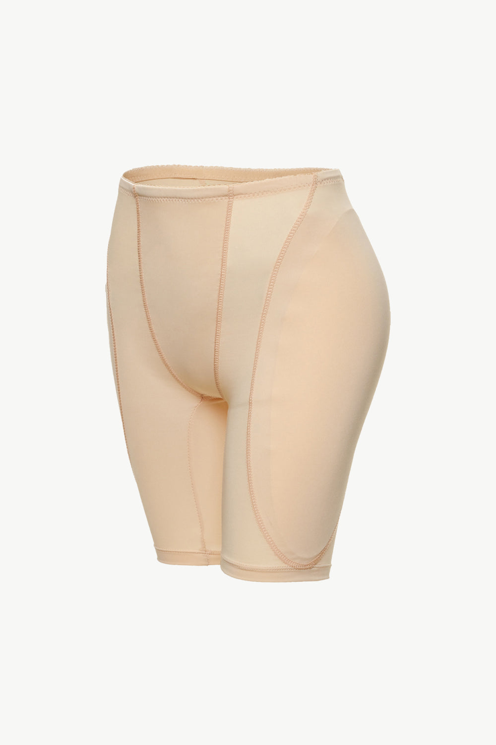 Trendsi beige plus size shaping shorts with high waist and supportive seams for body contouring