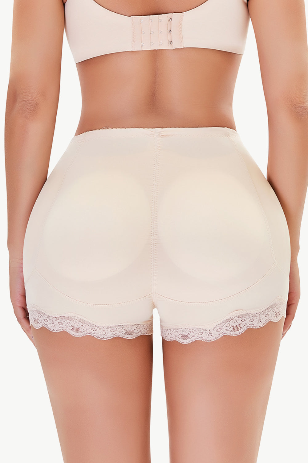 Trendsi comfortable lace shapewear for women in nude color with lace trim detail