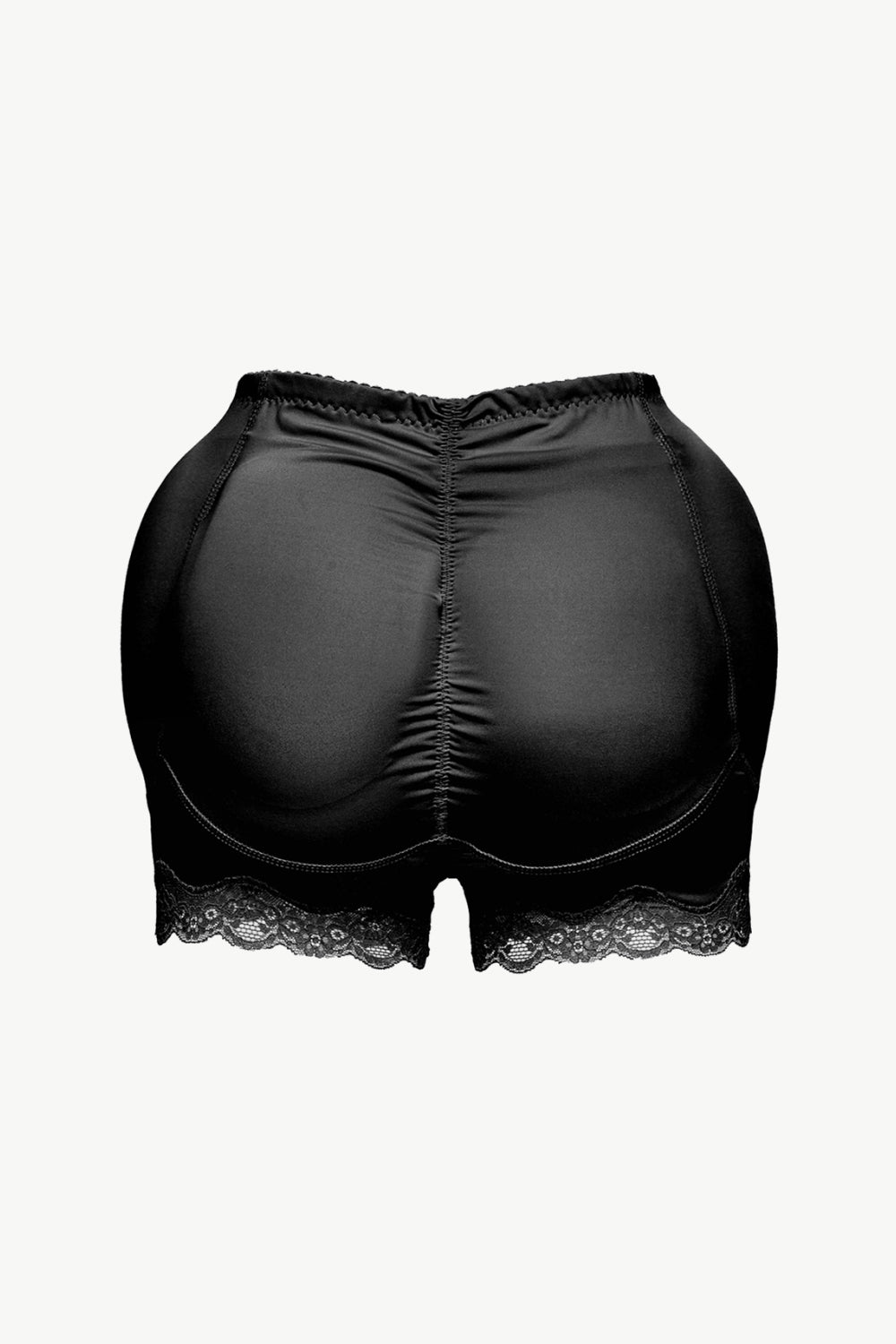 Trendsi black comfortable lace shapewear for women with lace trim and ruched detailing